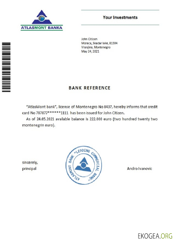 Monténégro , Atlasmont bank , reference